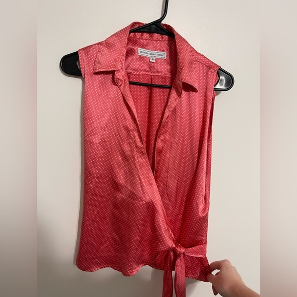 100% Silk Wrap Blouse | Polka Dot |‎ Size 8 - Picture 1 of 5